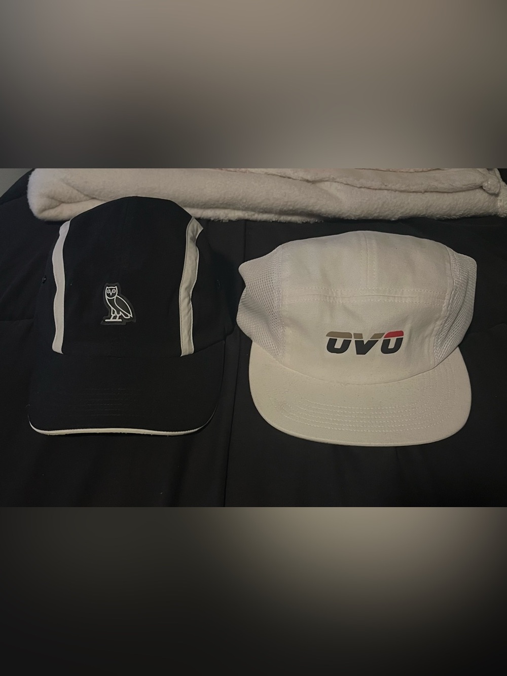 2 October’s Very Own Hats | OVO 5 Panel Cap x 2 / 1 Black & 1 White BRAND NEW
